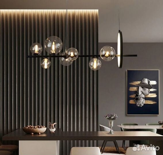 Люстра подвесная. Светильник с шарами