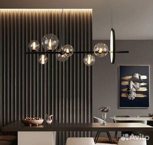 Люстра подвесная. Светильник с шарами
