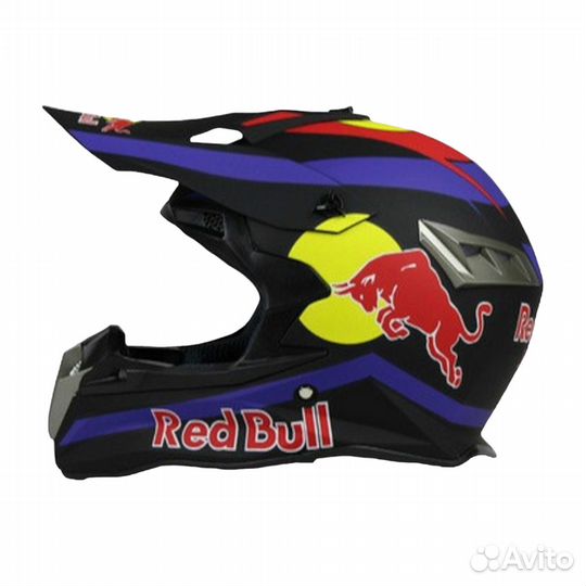 Мотошлем кроссовый WLT Red Bull шлем для мотоцикла