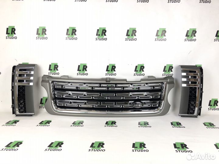 Решетки Range Rover 2010-2012 серые с черным