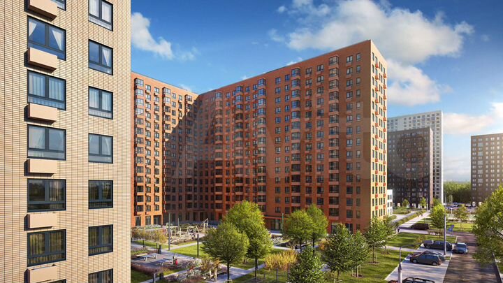 2-к. квартира, 54,4 м², 1/15 эт.