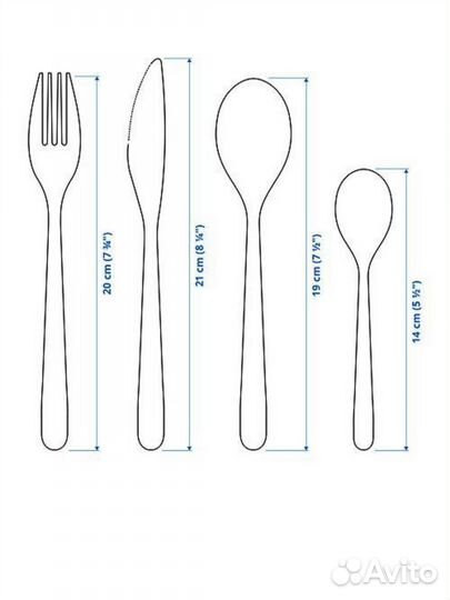 Набор столовых приборов IKEA förnuft 24 предмета