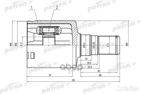 Шрус внутренний левый 31x36.2x26 ford mondeo CA