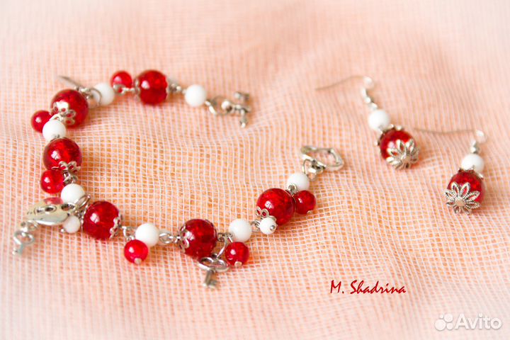 Браслет и серьги Амур. Комплект