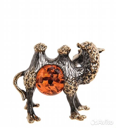 Фигурка Верблюд (латунь, янтарь) A2163313