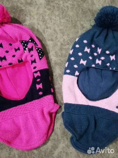Шапка шлем для девочек(размер 5о-52)