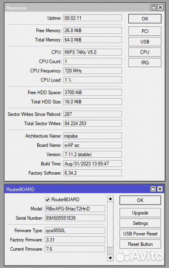 Точка доступа Mikrotik wAP ac black (rbwapg-5HacT2