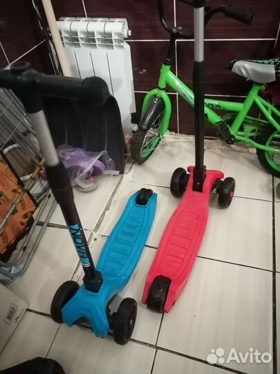 Самокат трехколесный бу