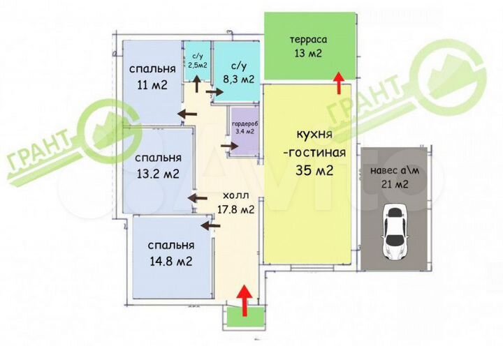 Дом 110 м² на участке 10 сот.