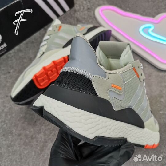 Кроссовки Adidas Nite Jogger Grey Orange