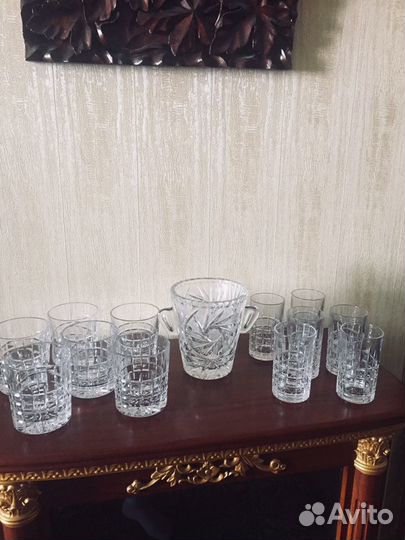 Набор стаканов для виски хрусталь винтаж