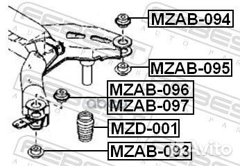 Отбойник амортизатора MZD-001 MZD-001 Febest