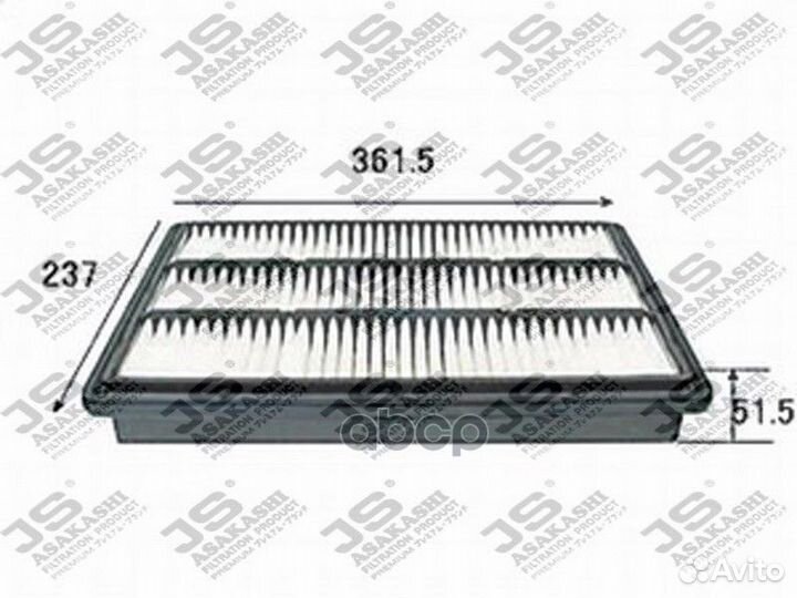 Фильтр воздушный A3017 JS Asakashi