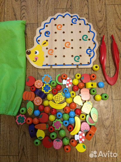 Развивающая игра шнуровка Ёжик