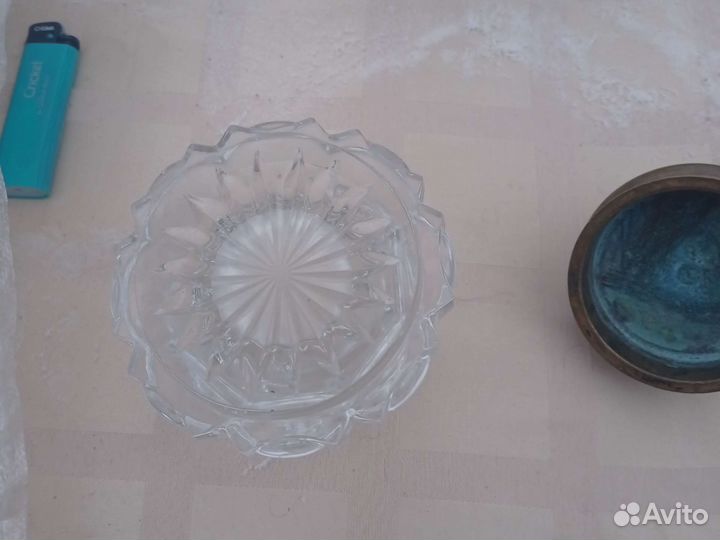 Икорница или чернильница царское стекло