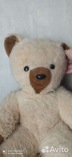 Плюшевый медведь СССР грустный и красивый