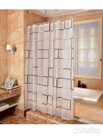 Штора для ванной новая
