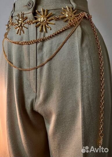 Ремень винтаж металлический стиль Versace