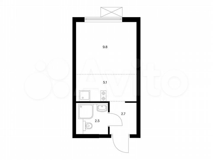 Квартира-студия, 20,1 м², 16/17 эт.