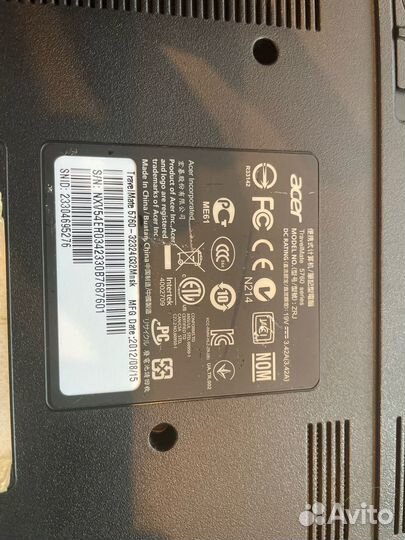 Ноутбук Acer Travelmate 5760