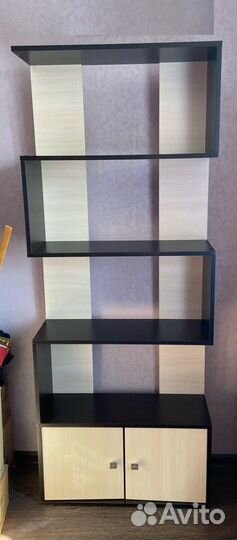 Комбинированный стеллаж Венге/Дуб молочный