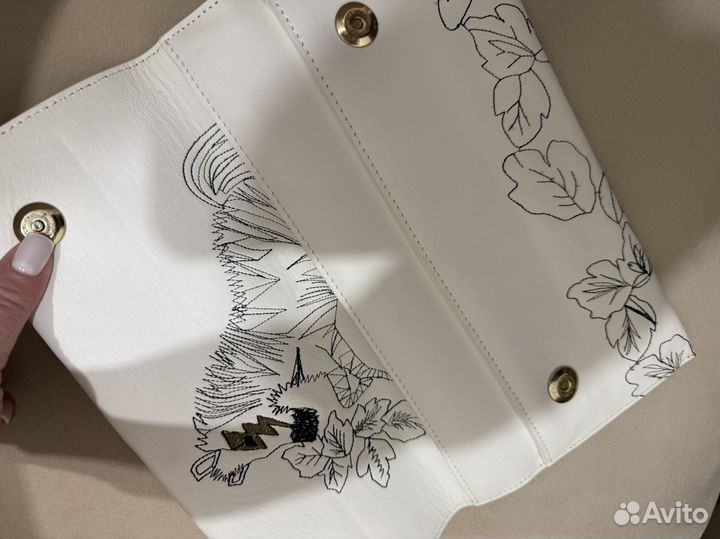 Сумка клатч натуральная кожа италия