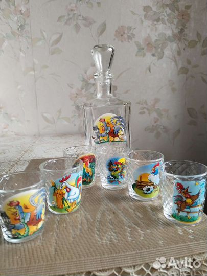 Графин(0,5л) +6 рюмок, новый