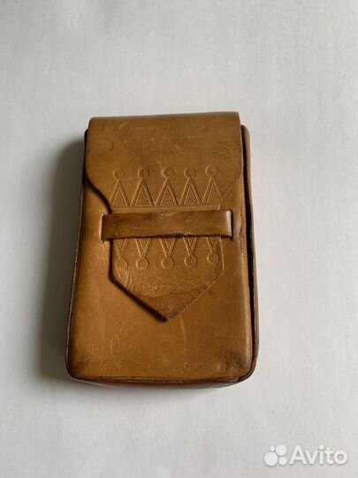 Карты игральные в кожаном футляре