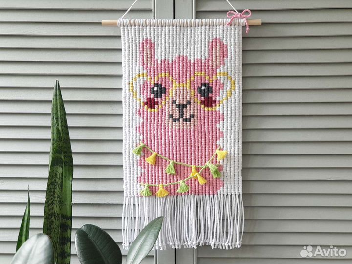 Макраме панно Зефирка