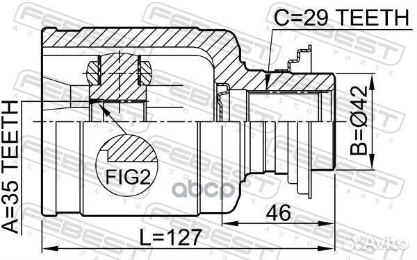 Шрус внутренний перед прав 0311YD2RH Febest