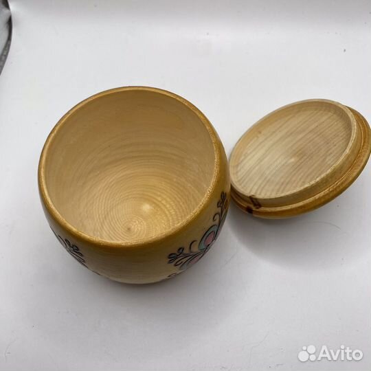 Деревянная солонка сахарница бочонок СССР