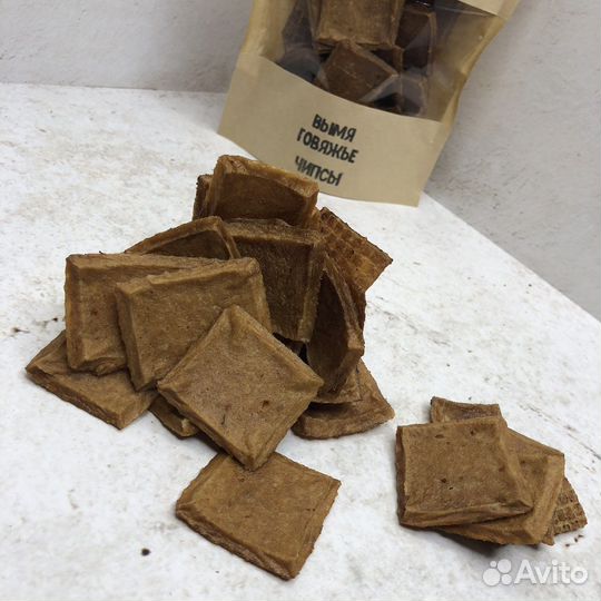 Вымя говяжье чипсы/ Лакомства для собак