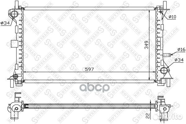 10-25129-SX радиатор системы охлаждения с AC F
