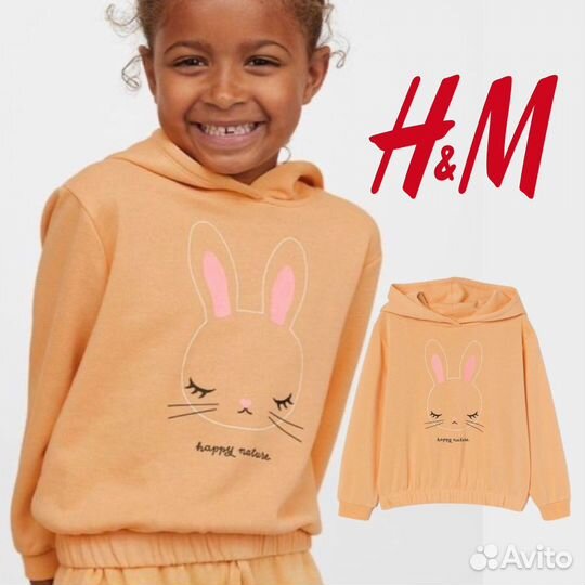 H&M Xуди с зайчиком 92 98 104 110 116 122 128