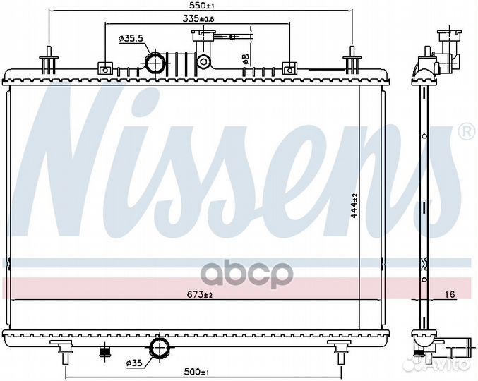 Радиатор renault koleos 2.5i 08- 637645