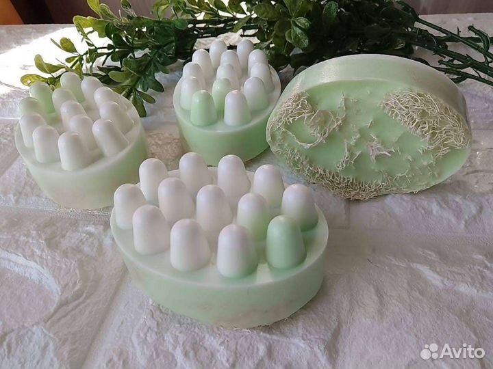 Массажное мыло ручной работы. Подарок любимым