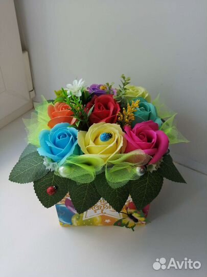 Букет цветов из мыла