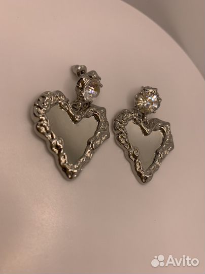 Серьги зеркальные новые