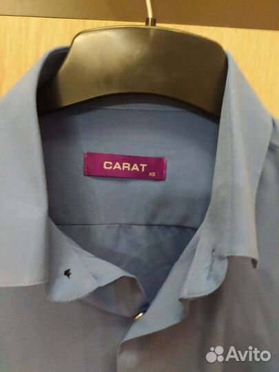 Рубашка на кнопках, голубая, XS