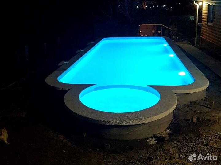 Бассейн 8x4 из полипропилена