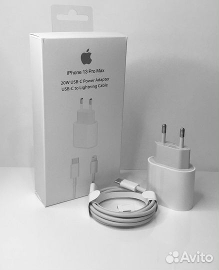 Зарядка для iPhone (блок+Кабель Type-C Лайтинг)