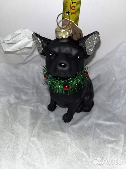 Французский бульдог, елочная игрушка