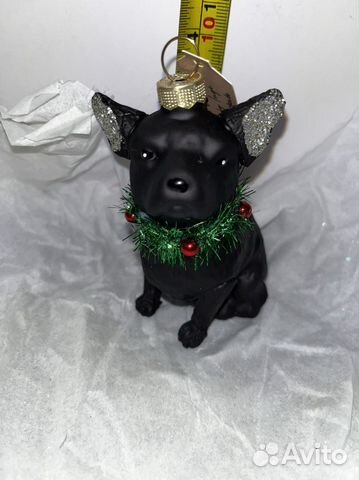 Французский бульдог, елочная игрушка