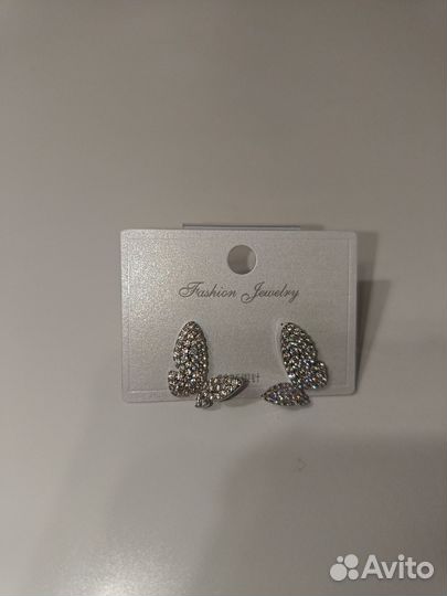 Серьги бабочки