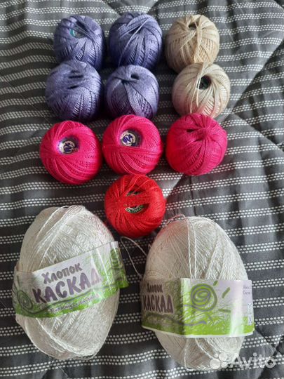 Пряжа Ирис и Каскад (хлопок с вискозой)