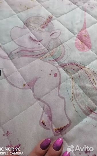Покрывало стеганое для девочки 1.5 спальное новое
