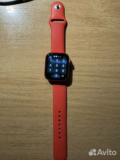 Часы apple watch 6 44 mm red