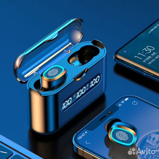 Беспроводные наушники С6 с зарядным кейсом
