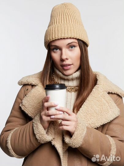 Шапка бини средней вязки Шапки Оптом