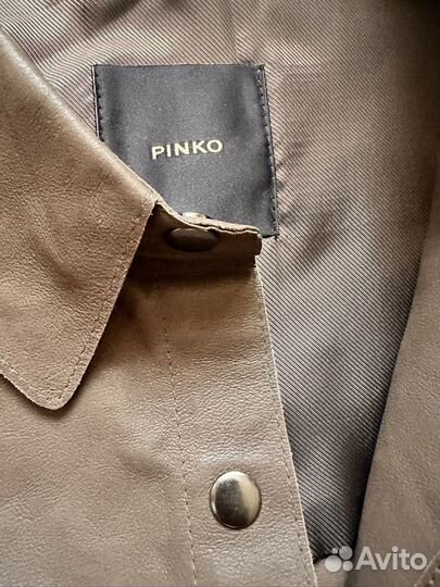 Кожаная рубашка Pinko